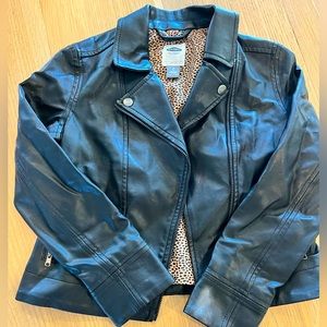 Girls, Old Navy jacket size 8 leopard interior lining